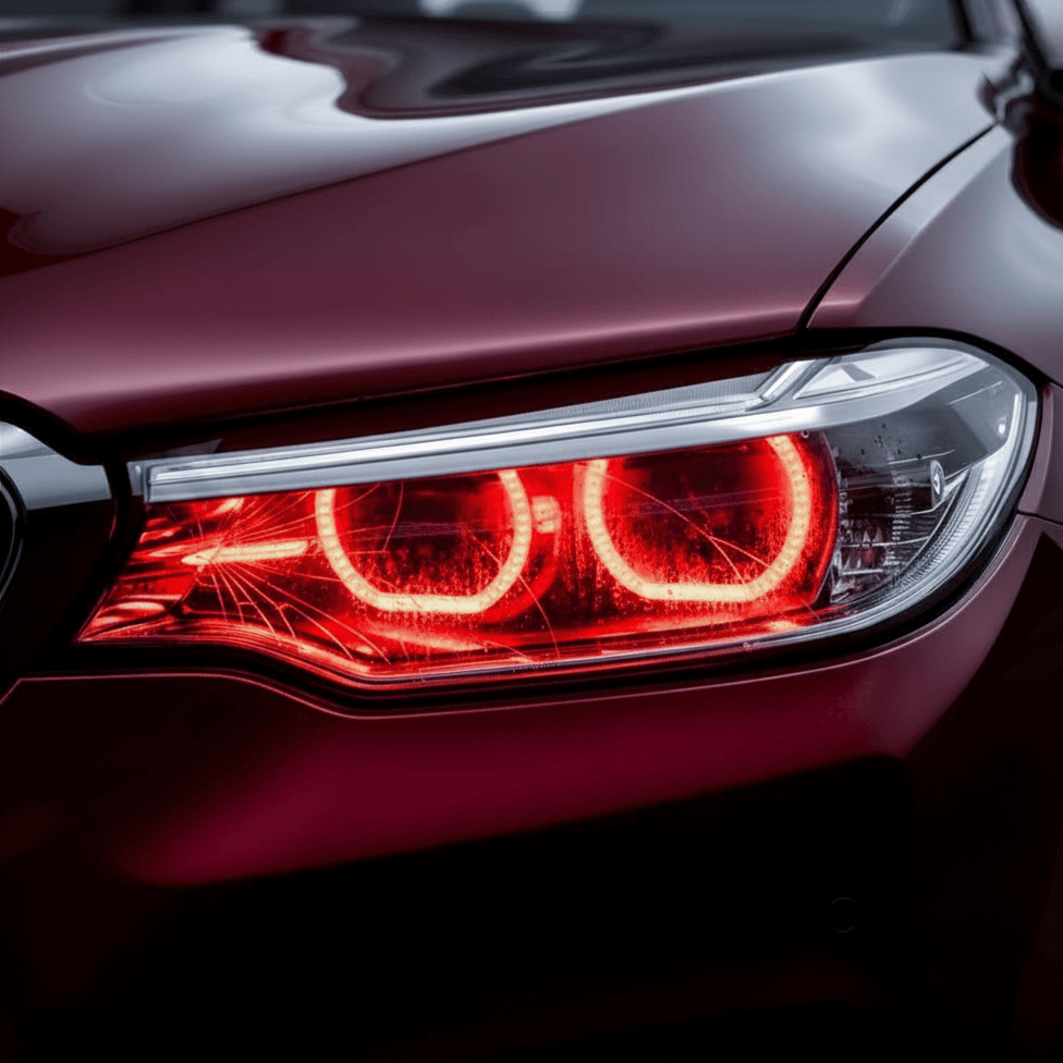 After — restored headlight