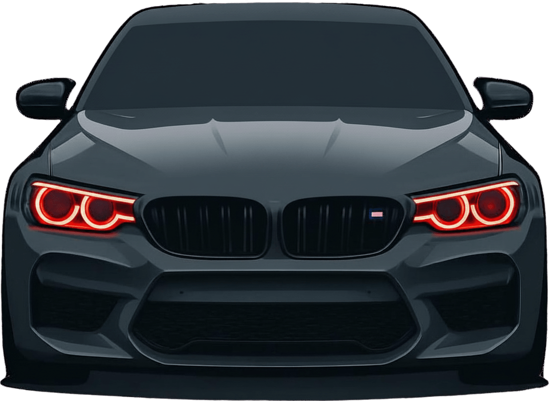 BMW lights on
